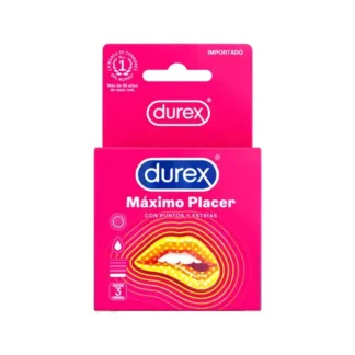 Condones Durex Máximo Placer 3 Unidades