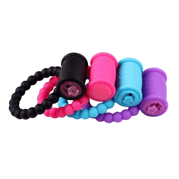 Anillo Vibrador Siliconado En Colores (Desechable)