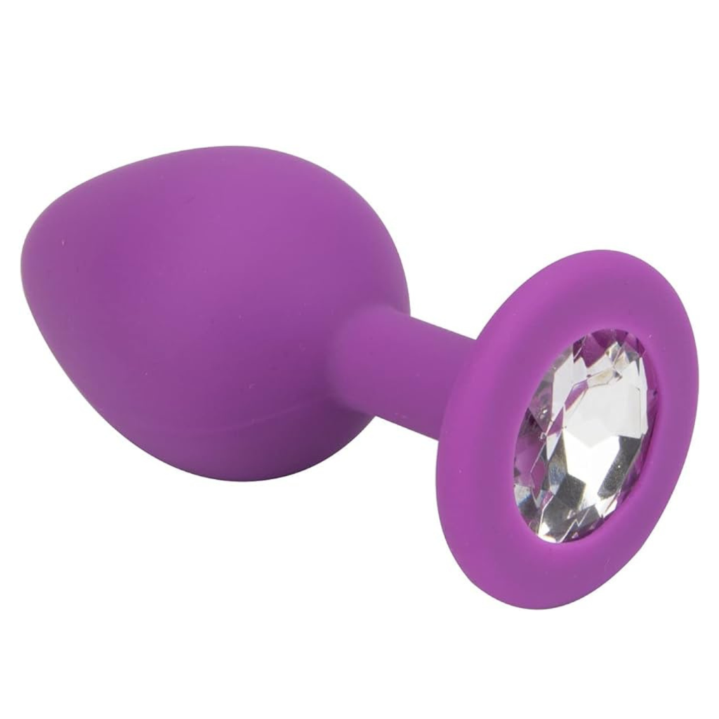 Plug Con Joya Anal En Silicona Rosado  (Talla M)