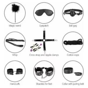 Kit de Sade de 10 Piezas Color Negro