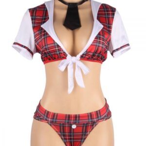 Disfraz De Colegiala En Conjunto Con Peto Tapado XL COD81010P