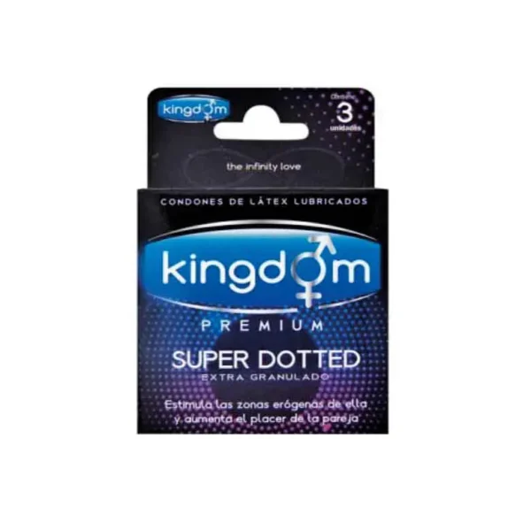 Kingdom Condones Premium Super Granulado 3 unid