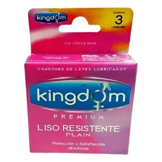 Preservativo Kingdom Plain Liso Resistente 3 unidades
