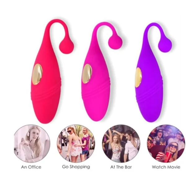 Huevo Vibrador Recargable USB con Control Remoto Purpura - Imagen 4