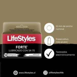 LifeStyles Forte Lubricados 12 Preservativos