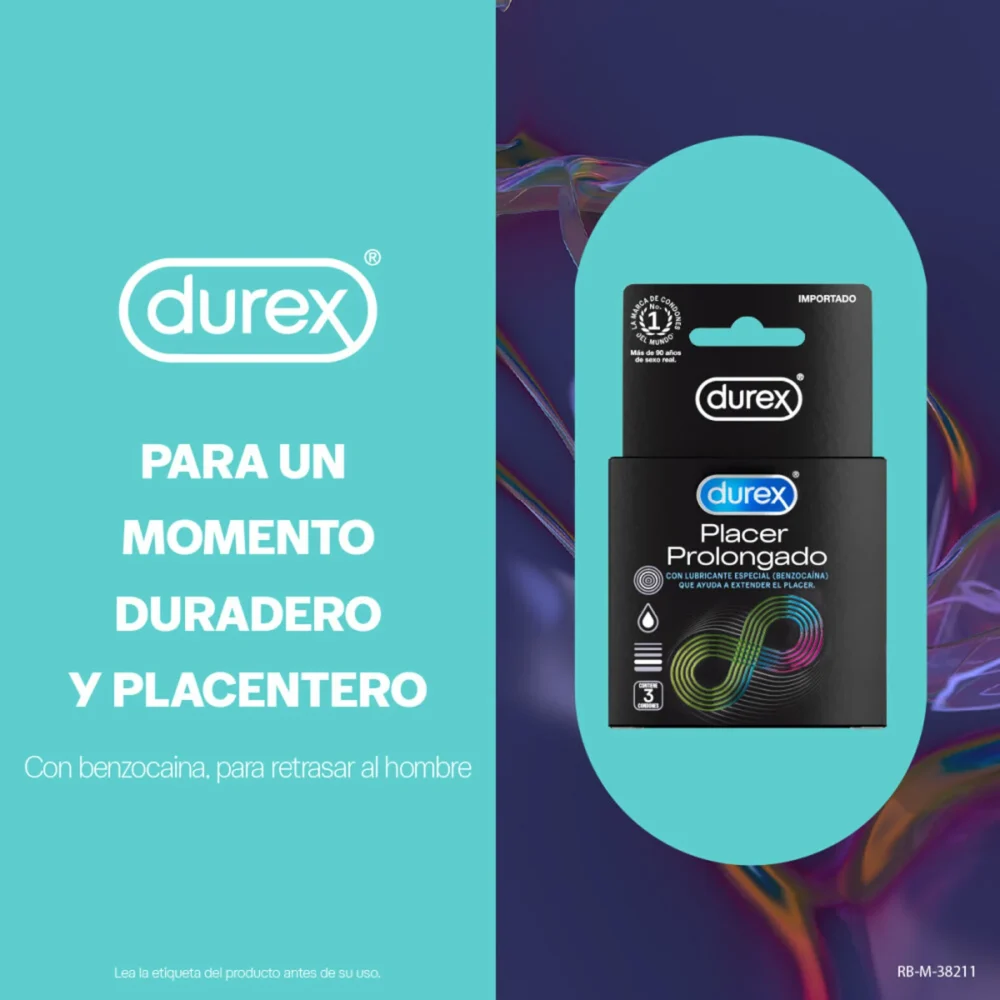 Durex Condones Placer Prolongado 3 unidades - Imagen 2
