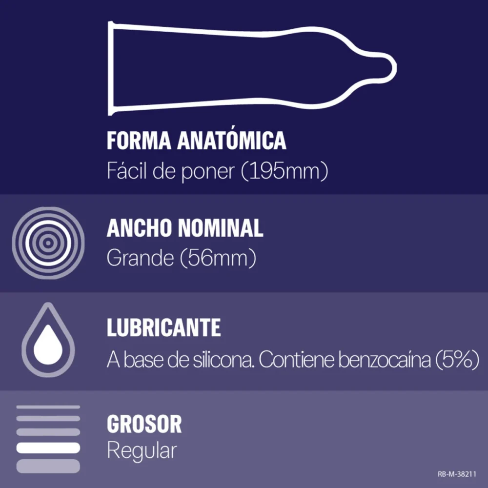 Durex Condones Placer Prolongado 3 unidades - Imagen 3