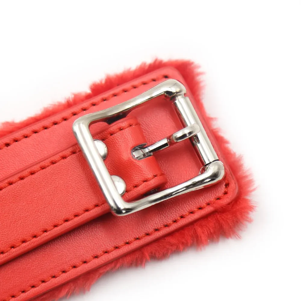 Collar de Sumision de Cuero Rojo - Imagen 2