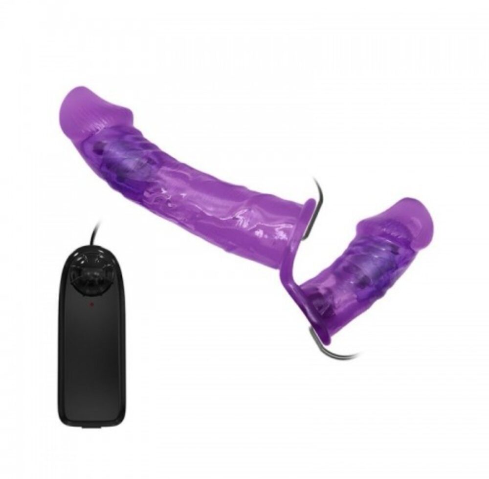 Arnés con Doble Vibrador Morado - Imagen 7