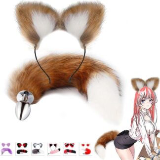 Set De Orejas + Plug Anal con Cola de Zorro