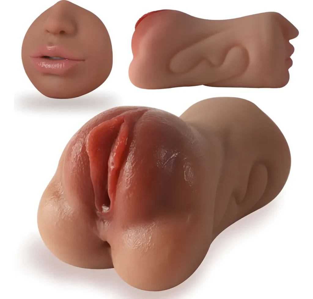 Masturbador Fleshy 3 en 1. Vagina/Ano/Boca