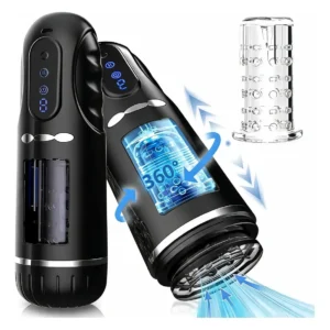 Masturbador Masculino Telescópico y Rotativo 360. Recargable