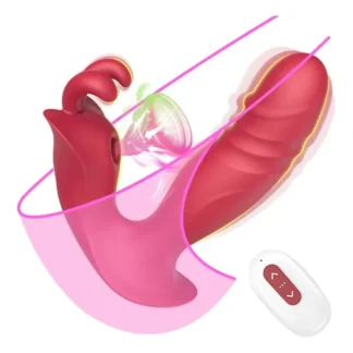 Vibrador Succionador Dual con Control Remoto